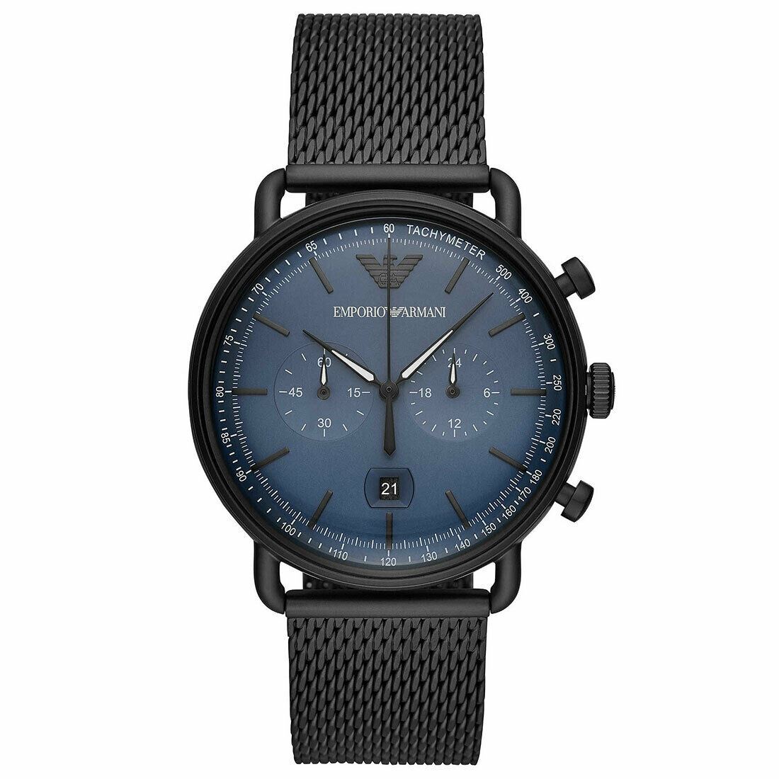 Emporio Armani AR11201 Chronograph Date Mesh Bracelet Strap Men's Watch Emporio Armani AR11201 Chronograph Date Mesh Bracelet Strap Men's Watch